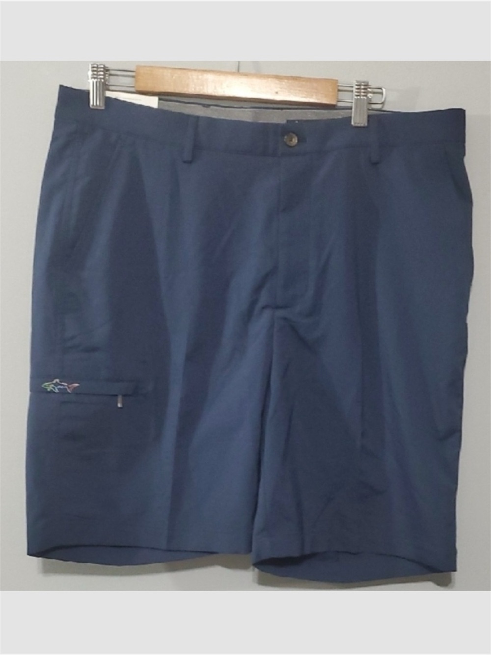 Greg Norman Shorts Men's Sz 36 Blue Performance Fabric Moisture Wicking Stretch